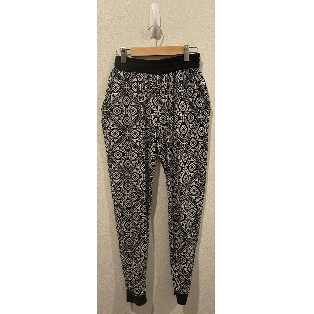SEE YOU MONDAY Geometric Black And White Pants
